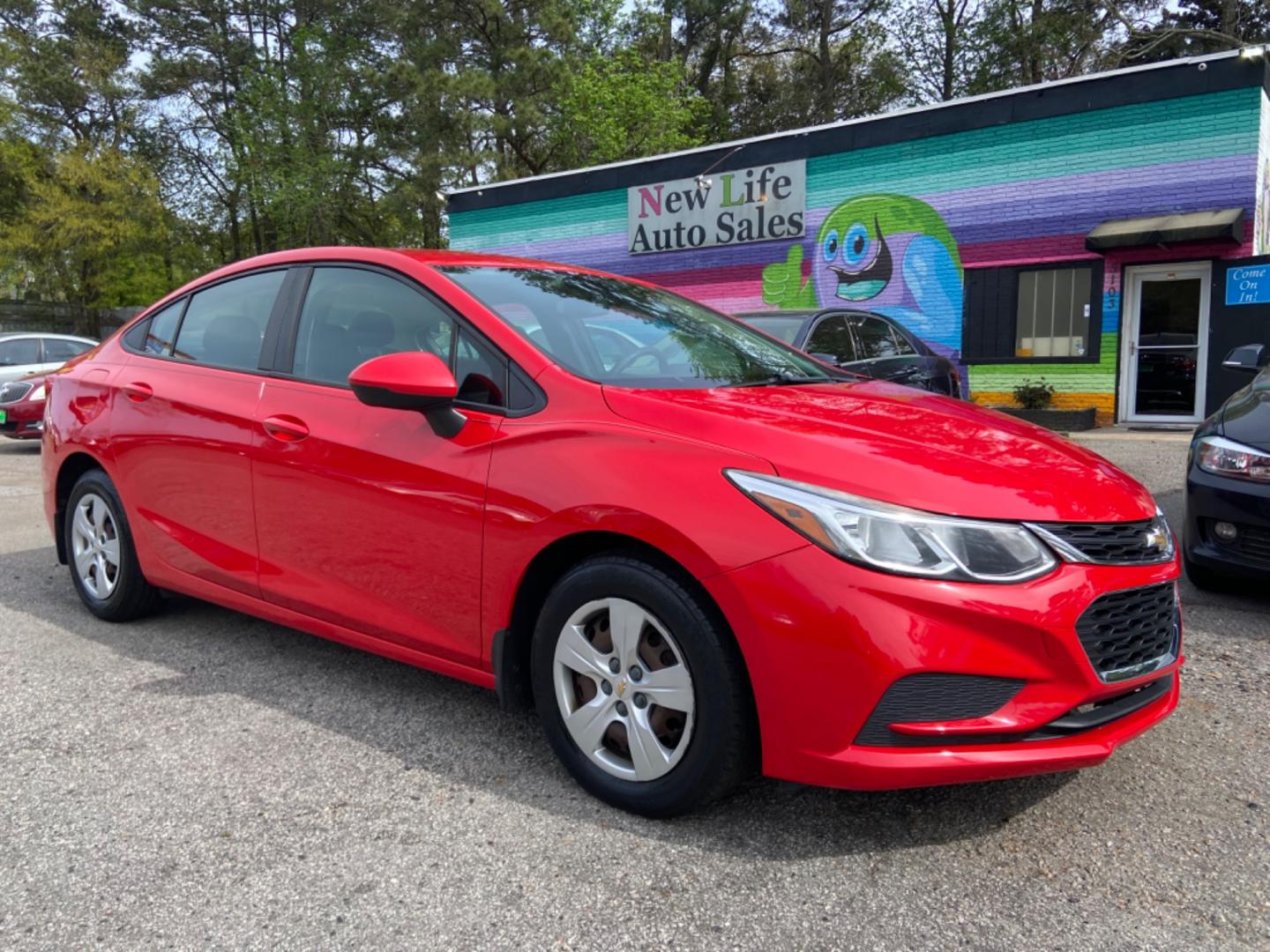 2016 RED CHEVROLET CRUZE LS AUTO (1G1BC5SM7G7) with an 1.4L engine, Automatic transmission, located at 5103 Dorchester Rd., Charleston, SC, 29418-5607, (843) 767-1122, 36.245171, -115.228050 - Photo#0